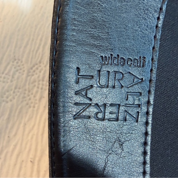 Naturalizer Wide Calf Riding Boots Black Leather size 8 chunky - Picture 2 of 15